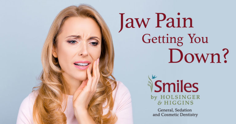 woman with jaw pain