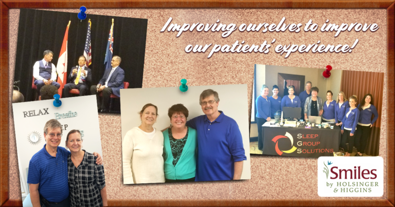 Mock Cork board of photos of the team at learning events